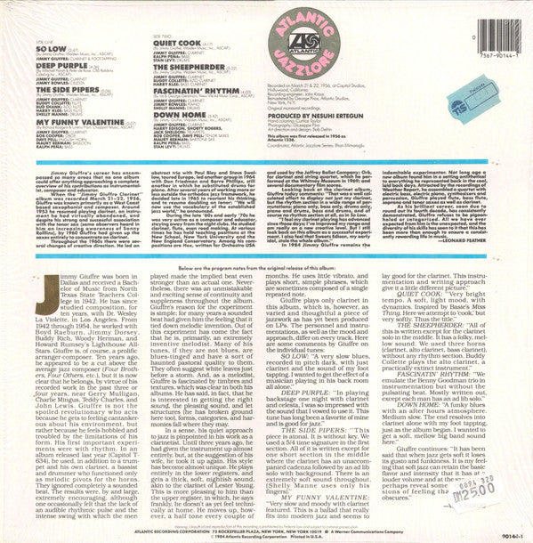Jimmy Giuffre : The Jimmy Giuffre Clarinet (LP, Album, Mono, RE)