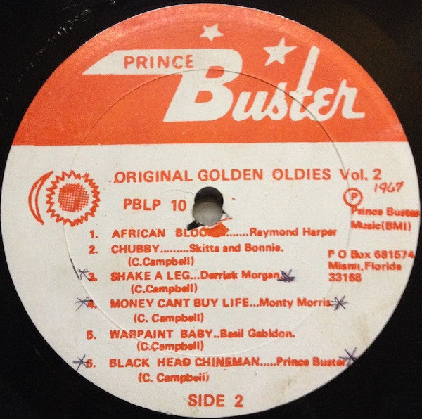 Prince Buster ~ Prince Buster Record Shack Presents The Original Golden Oldies Vol. 2 (Vinyl) - Djungel & Jazz