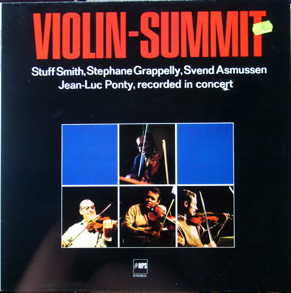 Stuff Smith, Stephane Grappelly, Svend Asmussen, Jean-Luc Ponty ~ Violin Summit (Vinyl) - Djungel & Jazz