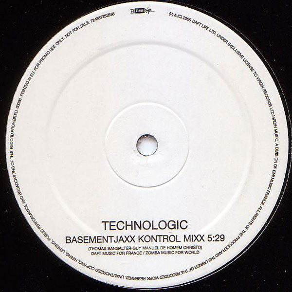 Daft Punk : Technologic (12", Single, Promo)