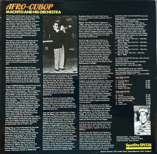 Machito And His Orchestra Featuring Milt Jackson, Howard McGhee, Brew Moore And Charlie Parker : Afro-Cubop (LP, Comp, Mono, Ltd)