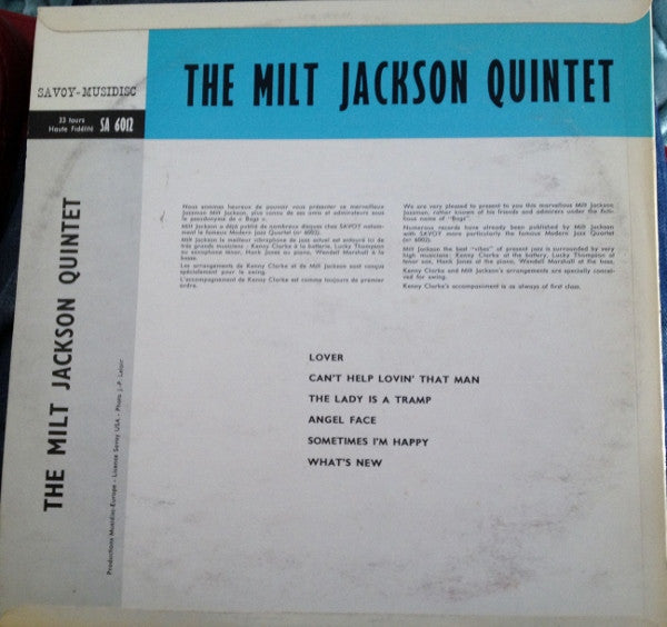 The Milt Jackson Quintet ~ The Milt Jackson Quintet (Vinyl) - Djungel & Jazz