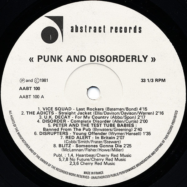 Various ~ Punk And Disorderly (Vinyl) - Djungel & Jazz