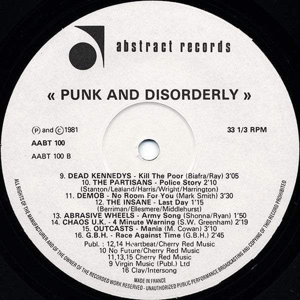 Various ~ Punk And Disorderly (Vinyl) - Djungel & Jazz