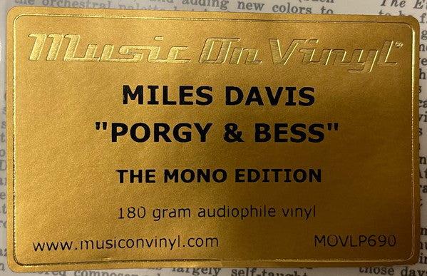 Miles Davis ~ Porgy And Bess (Vinyl) - Djungel & Jazz