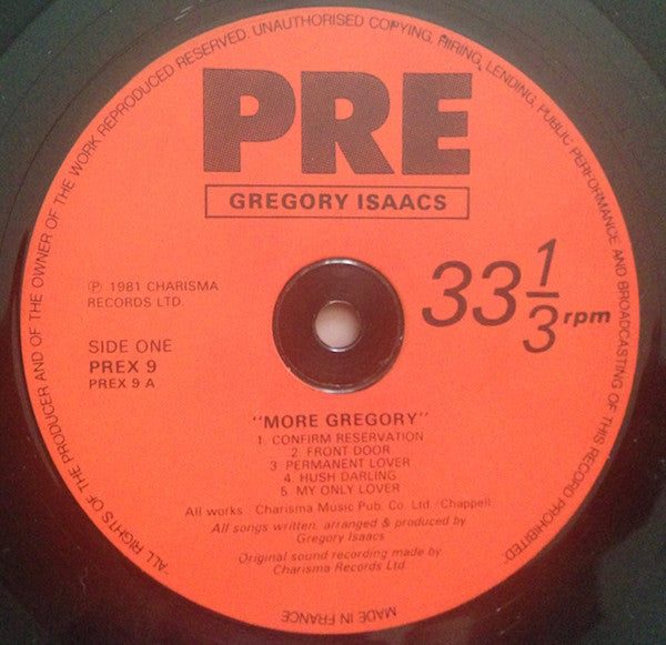 Gregory Isaacs : More Gregory (LP, Album)