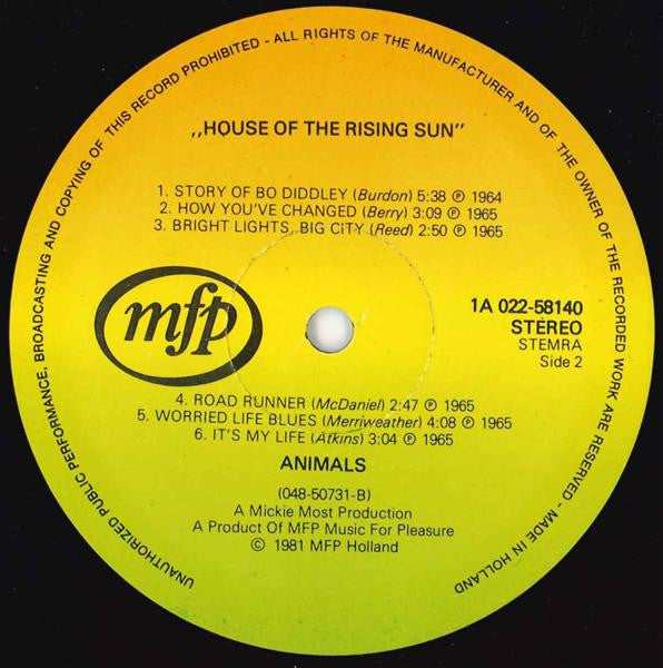 The Animals ~ House Of The Rising Sun (Vinyl) - Djungel & Jazz