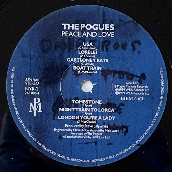 The Pogues ~ Peace And Love (Vinyl) - Djungel & Jazz