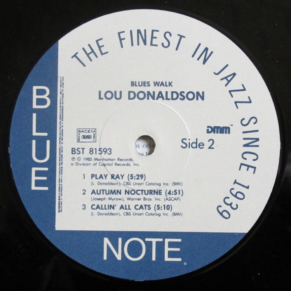 Lou Donaldson : Blues Walk (LP, Album, RE, RM, DMM)