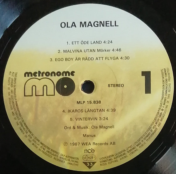 Ola Magnell : Blå Neon (LP, Album)