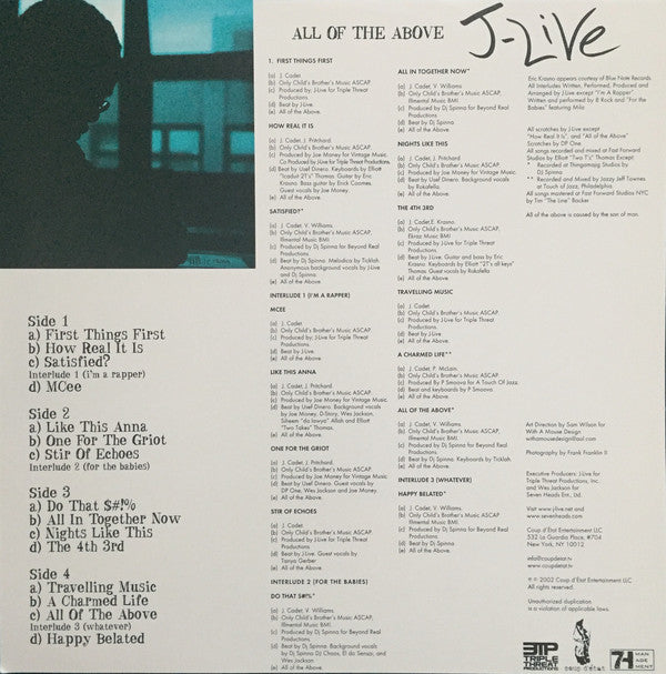 J-Live ~ All Of The Above (Vinyl) - Djungel & Jazz