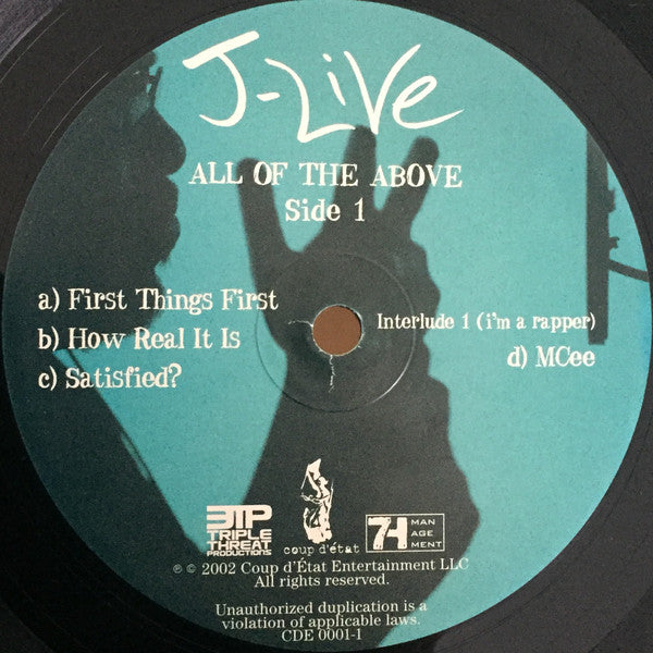 J-Live ~ All Of The Above (Vinyl) - Djungel & Jazz