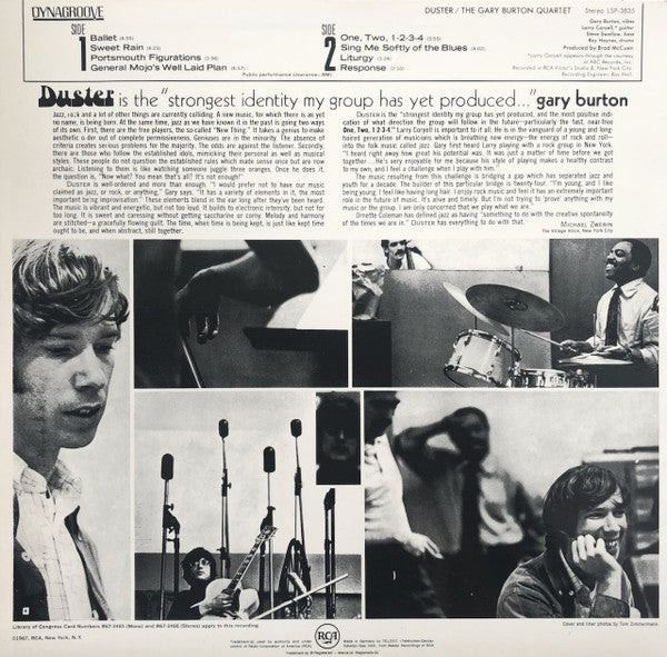 Gary Burton Quartet ~ Duster (Vinyl) - Djungel & Jazz