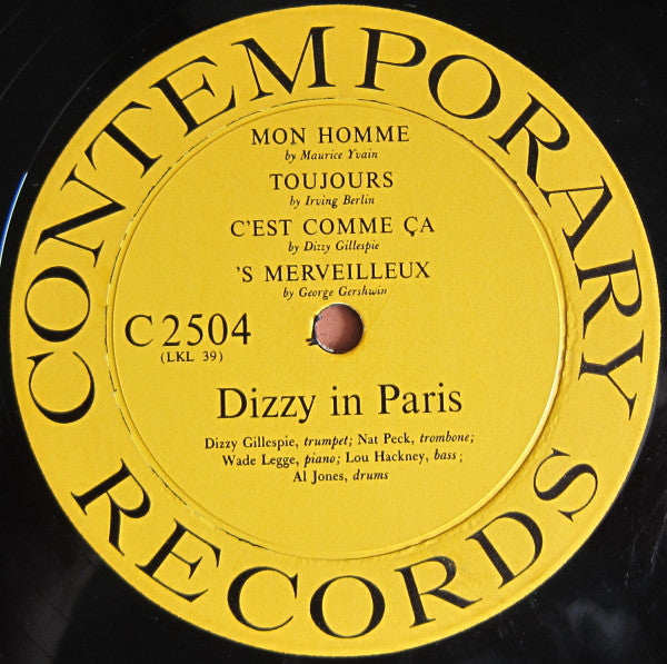 Dizzy Gillespie ~ Dizzy In Paris (Vinyl) - Djungel & Jazz