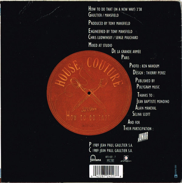 Jean Paul Gaultier ~ How To Do That (Vinyl) - Djungel & Jazz