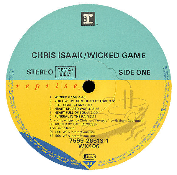 Chris Isaak ~ Wicked Game (Vinyl) - Djungel & Jazz