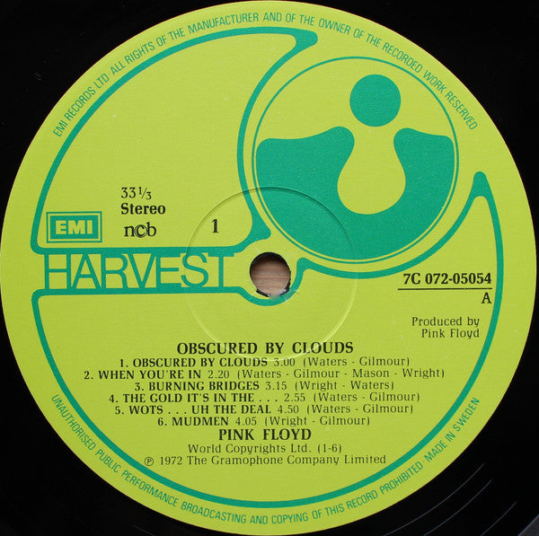 Pink Floyd ~ Obscured By Clouds (Vinyl) - Djungel & Jazz