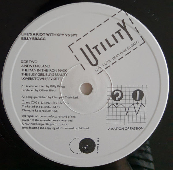 Billy Bragg ~ Life's A Riot With Spy Vs Spy (Vinyl) - Djungel & Jazz