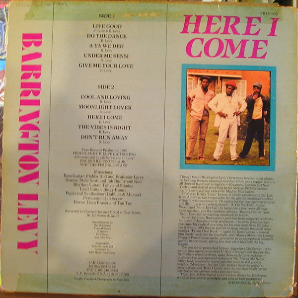 Barrington Levy : Here I Come (LP, Album)