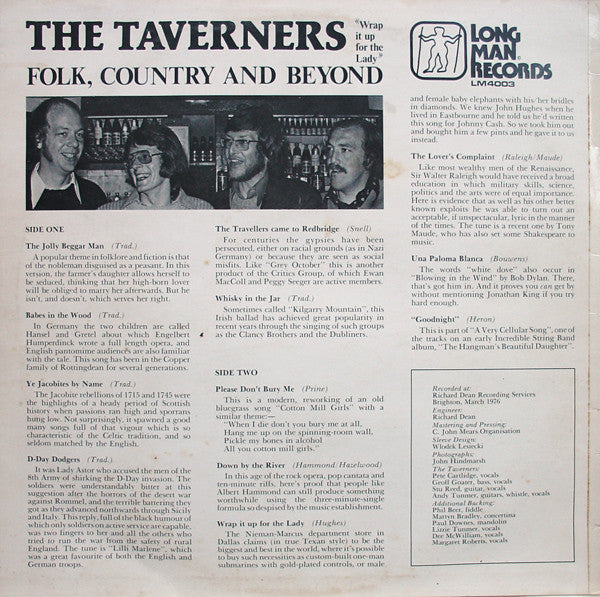 Taverners Of Brighton ~ Wrap It Up For The Lady (Vinyl) - Djungel & Jazz