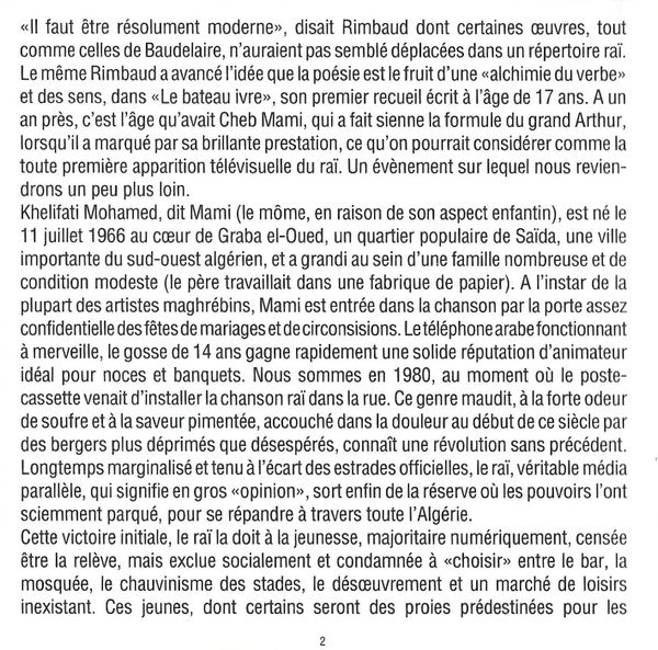 Cheb Mami ~ Let Me Raï (Vinyl) - Djungel & Jazz