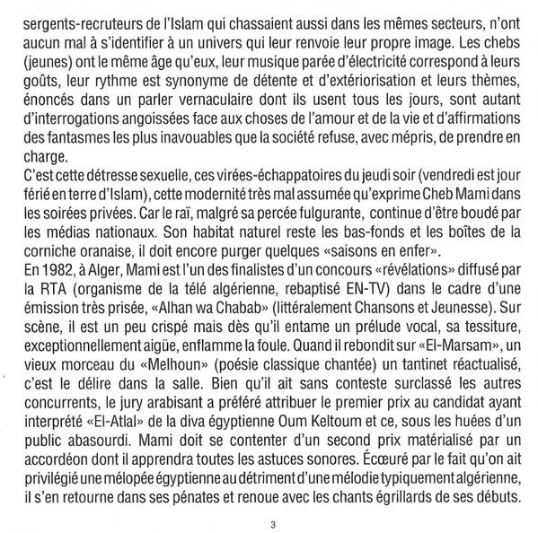 Cheb Mami ~ Let Me Raï (Vinyl) - Djungel & Jazz