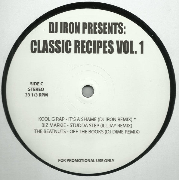 DJ Iron  ~ Dj Iron Presents: 'Classic Recipes Vol.1' (Vinyl) - Djungel & Jazz