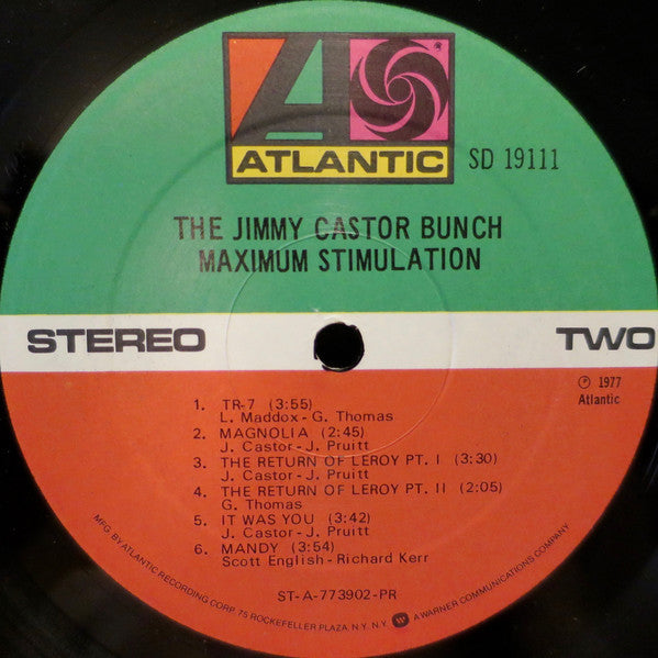 The Jimmy Castor Bunch : Maximum Stimulation (LP, Album, PR )