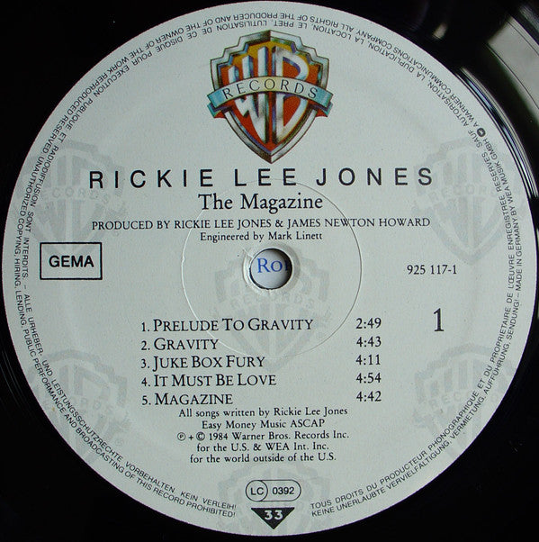 Rickie Lee Jones ~ The Magazine (Vinyl) - Djungel & Jazz