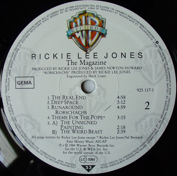 Rickie Lee Jones ~ The Magazine (Vinyl) - Djungel & Jazz