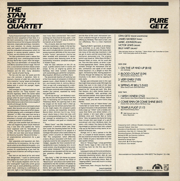 The Stan Getz Quartet ~ Pure Getz (Vinyl) - Djungel & Jazz