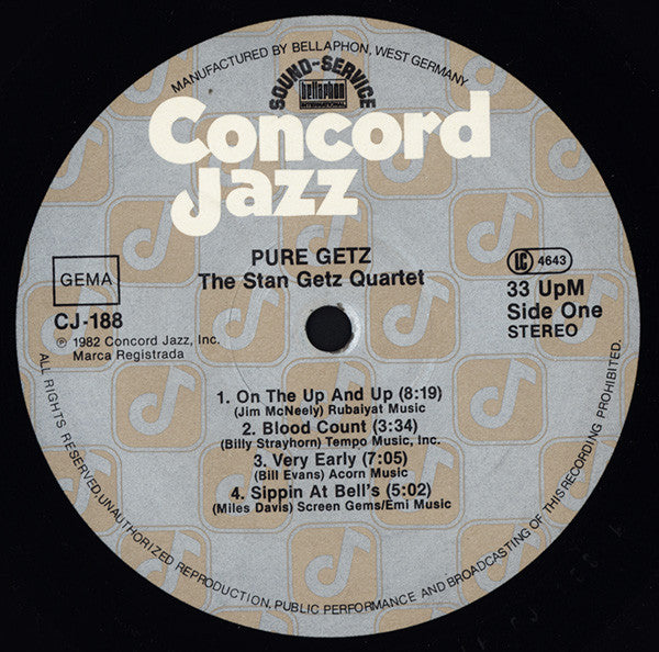 The Stan Getz Quartet ~ Pure Getz (Vinyl) - Djungel & Jazz