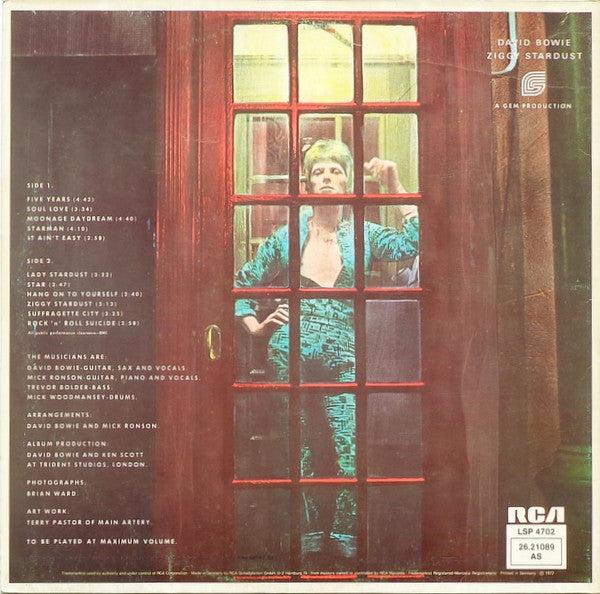 David Bowie ~ The Rise And Fall Of Ziggy Stardust And The Spiders From Mars (Vinyl) - Djungel & Jazz