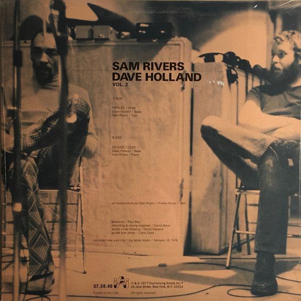 Sam Rivers / Dave Holland ~ Vol. 2 (Vinyl) - Djungel & Jazz
