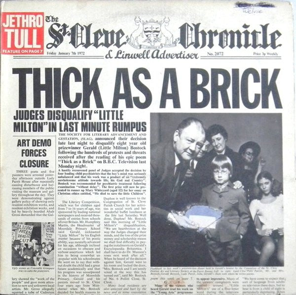 Jethro Tull ~ Thick As A Brick (Vinyl) - Djungel & Jazz