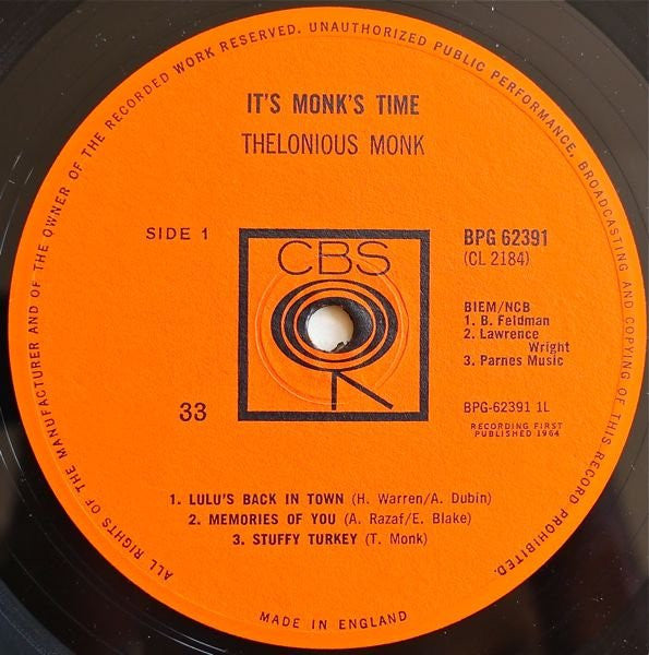 Thelonious Monk ~ It's Monk's Time (Vinyl) - Djungel & Jazz