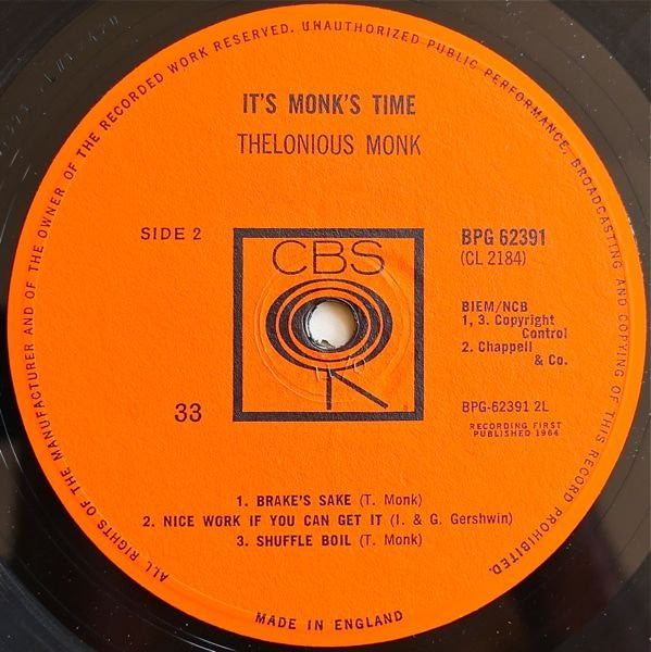 Thelonious Monk ~ It's Monk's Time (Vinyl) - Djungel & Jazz