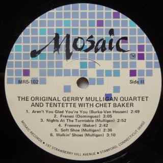 The Original Gerry Mulligan Quartet And Tentette With Chet Baker ~ The Complete Pacific Jazz And Capitol Recordings Of The Original Gerry Mulligan Quartet And Tentette With Chet Baker (Vinyl) - Djungel & Jazz