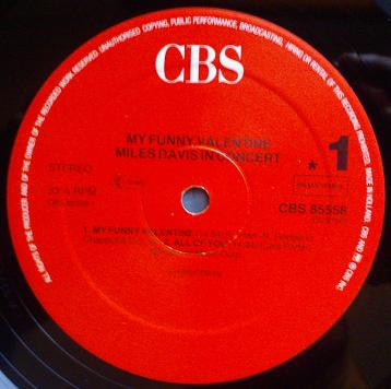 Miles Davis : My Funny Valentine - Miles Davis In Concert (LP, Album, RE)