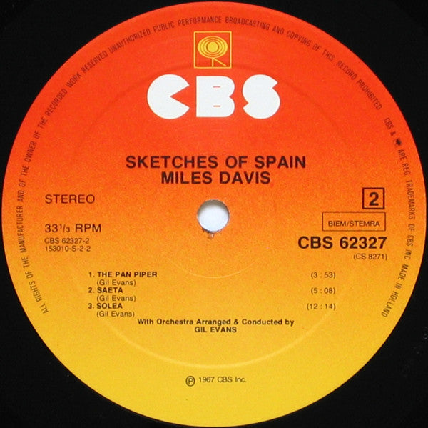 Miles Davis ~ Sketches Of Spain (Vinyl) - Djungel & Jazz