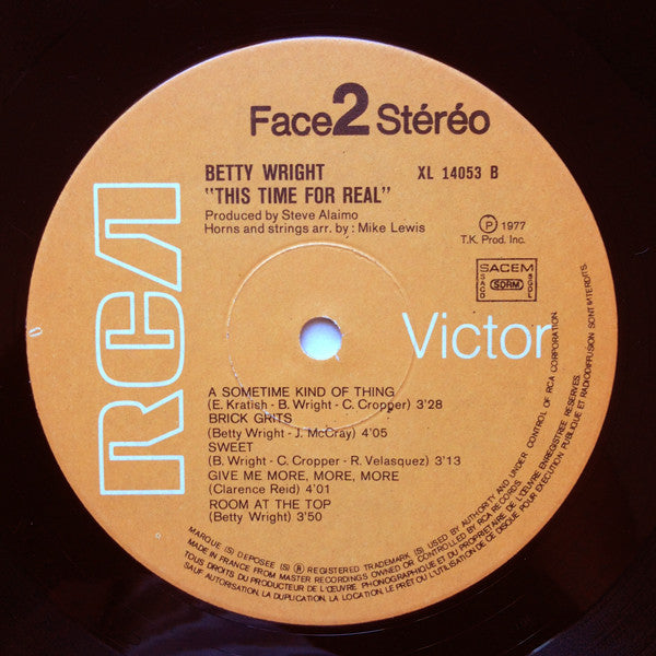 Betty Wright ~ This Time For Real (Vinyl) - Djungel & Jazz