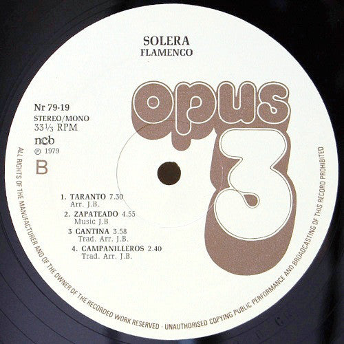 Solera (2) : Flamenco (LP, Album, Mono)