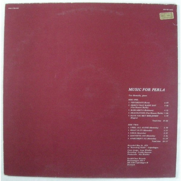 Tete Montoliu ~ Music For Perla (Vinyl) - Djungel & Jazz
