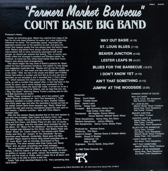 Count Basie Big Band ~ Farmers Market Barbecue (Vinyl) - Djungel & Jazz