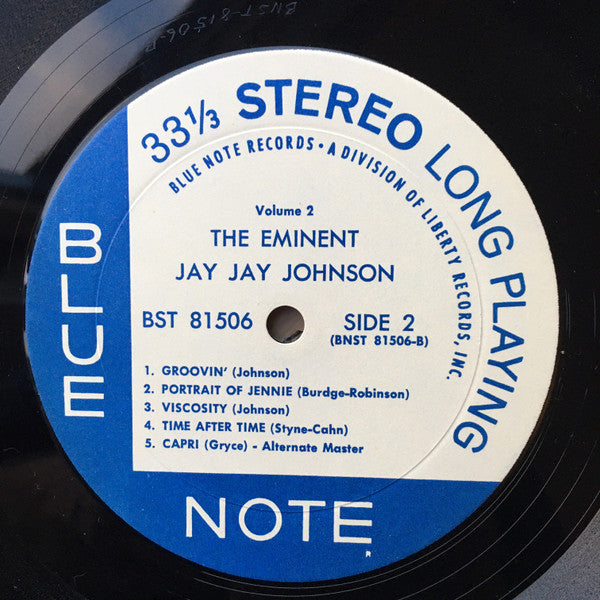 J.J. Johnson ~ The Eminent Jay Jay Johnson Volume 2 (Vinyl) - Djungel & Jazz