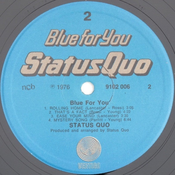 Status Quo ~ Blue For You (Vinyl) - Djungel & Jazz
