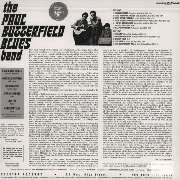 The Paul Butterfield Blues Band ~ The Paul Butterfield Blues Band (Vinyl) - Djungel & Jazz