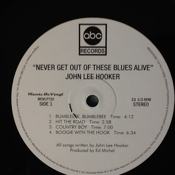 John Lee Hooker ~ Never Get Out Of These Blues Alive (Vinyl) - Djungel & Jazz