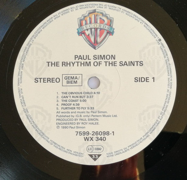 Paul Simon ~ The Rhythm Of The Saints (Vinyl) - Djungel & Jazz