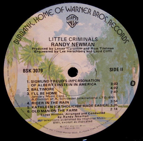 Randy Newman ~ Little Criminals (Vinyl) - Djungel & Jazz
